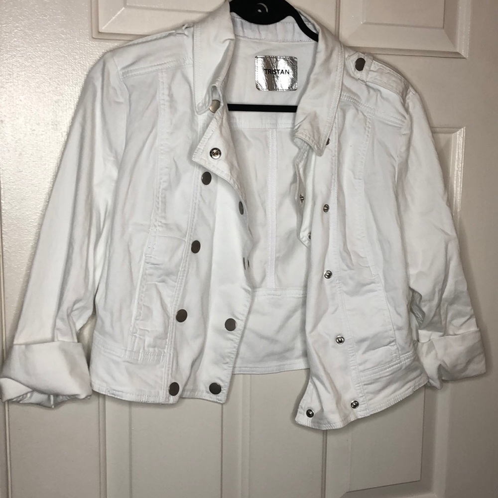 White jean jacket